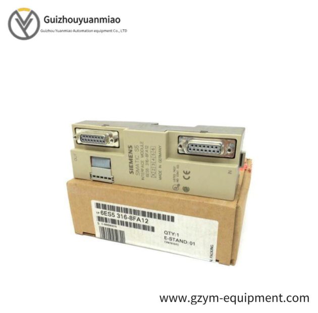 SIEMENS 6ES5316-8FA12: Modular Interface for Expanded Control System Configuration