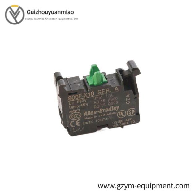 B&R 800F-X10 Contact Block, 22.5mm, Plastic, 1 NO - Industrial Control Module