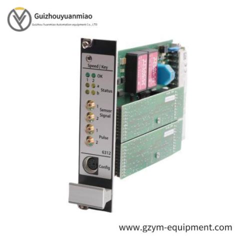 Emerson A6312 - Dual Channel Speed/ Key Monitor, Precision Engineered for Industrial Control