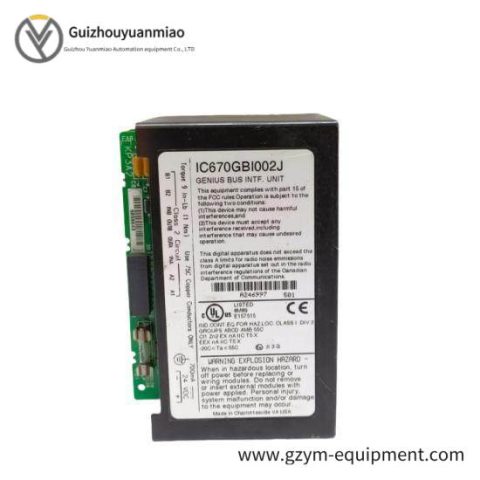 GE IC670GBI002 Field I/O Control Bus Interface Unit