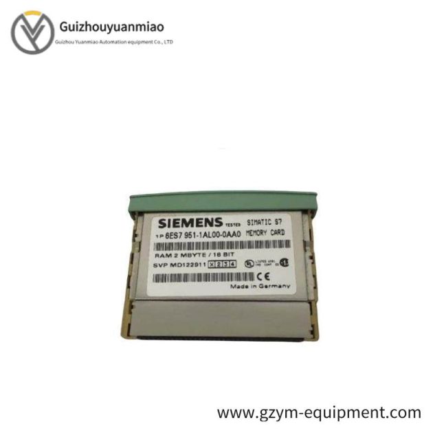 Siemens 6ES7951-1AL00-0AA0: High-Performance RAM Memory Card for Simatic S7 Systems