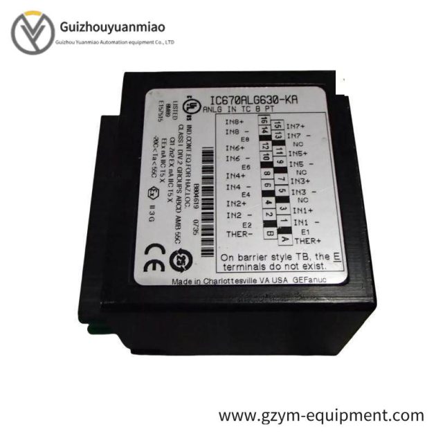 GE Fanuc IC670ALG630 Analog Input Module, High-Performance PLC for Industrial Automation